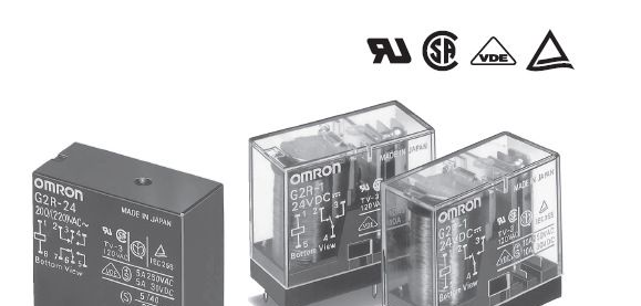 原装欧姆龙OMRON功率继电器G2R-1-E-24V 16A/24V/8脚一组转换直流