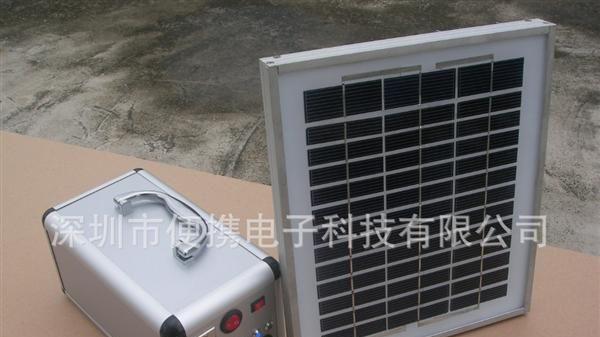 5W家用照明太阳能发电系统 带LED灯的发电系统 厂家直销电源箱