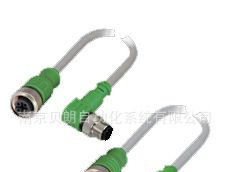 供应天津宜科ELCO  双端预注I/O连接器-M12孔端(F)转M12针端(M)