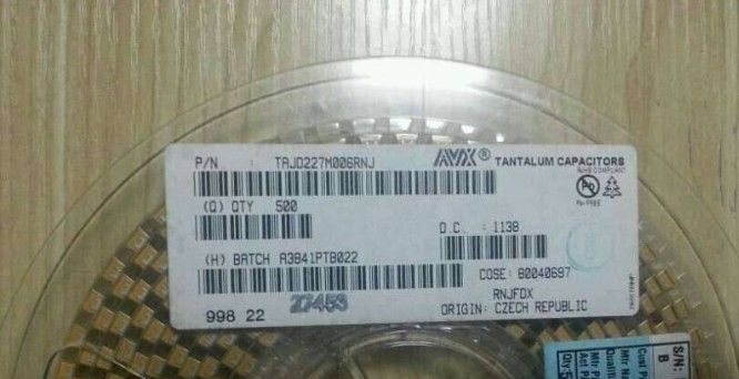 AVX钽电容TAJB107K006RNJ 原装现货 只做在装