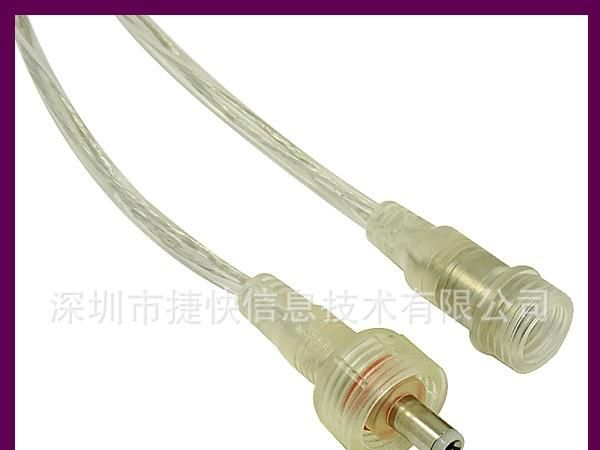 批发价供应 DC3.5 透明 防水 dc插头 电源输出线插头