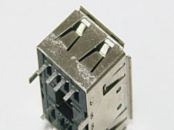 供应USB AF母座双层短体10.5 带双边插脚 有卷边/无卷边