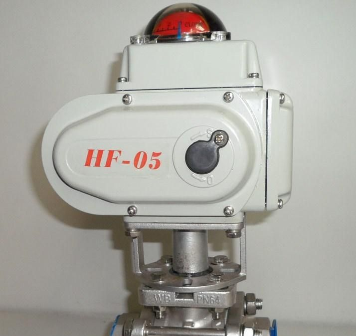 Q911F三片式电动不锈钢球阀，Q911F三片式内螺纹电动球阀