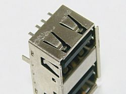 供应USB接口 双层AF母座180度短体10.5 带双侧边插脚