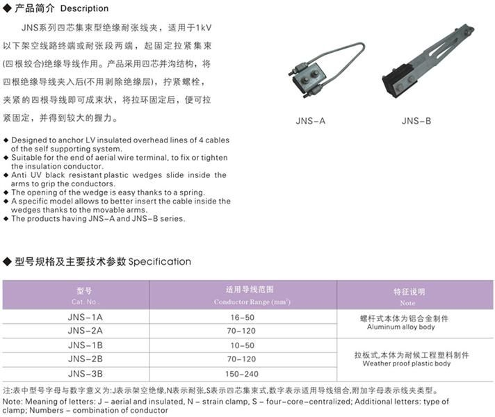 供应NXJ系列集束型耐张线夹，四芯集束型耐张线夹生产商