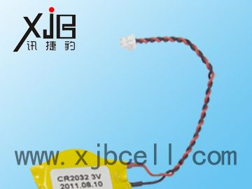供应CR2032加线电池，深圳CR2032带线电池