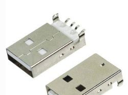 供应USB接口 A公头通用型 SMT式带柱 正向/反向胶芯 铜壳/铁壳