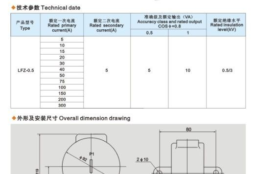 厂家推荐【LFZ-0.5低压电流互感器】质优价廉