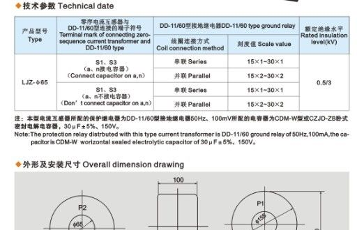 厂家推荐【LJZ-65零序电流互感器】质优价廉