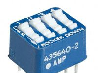 供应 TE(美国泰科）DIP 开关/ SIP 开关 SPST 4POS RCKR UNSLD T/H DIP SWITCH  5435640-2