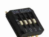 供应 TE(美国泰科） DIP 开关/ SIP 开关 SPST 4POS RCKR UNSLD T/H DIP SWITCH GDH04STR04