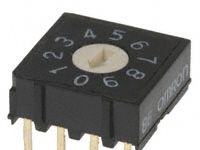 供应Omron /欧姆龙 DIP开关 SWITCH ROTARY DIP FLAT 10POS  A6R-101RF