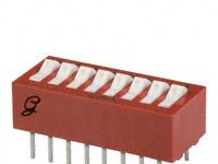 供应Grayhill Inc DIP开关 SWITCH DIP EXT RCKR UNSEALD 8POS   76SB08T