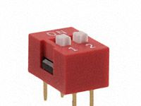 供应  E-Switch  DIP 开关 W DIP SLIDE SPST 2 POS SEALED KAS1102ET