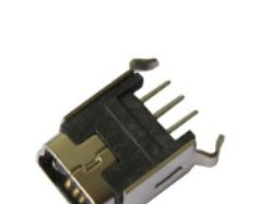 供应Mini  USB接口 5P直插180度B型立式DIP弯脚插件式