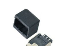 Mini USB接口 5P母座B型焊线式带护套 铜壳/铁壳 耐高温