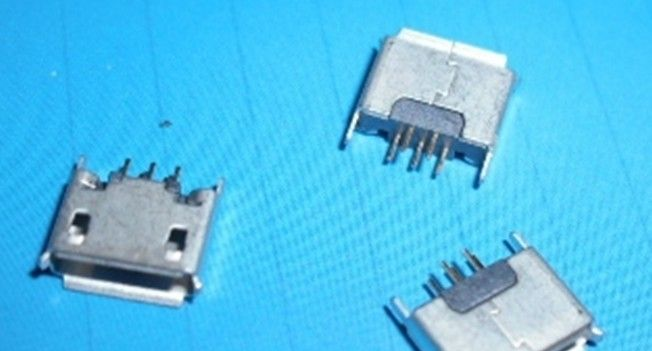 供应micro usb 5pin（V8）手机 连接器180°母座插板式