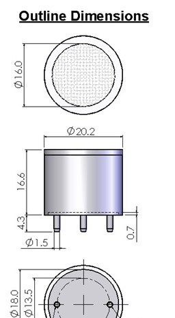 供应4SPE O2氧气传感器0-30% （固态聚合物电解质）