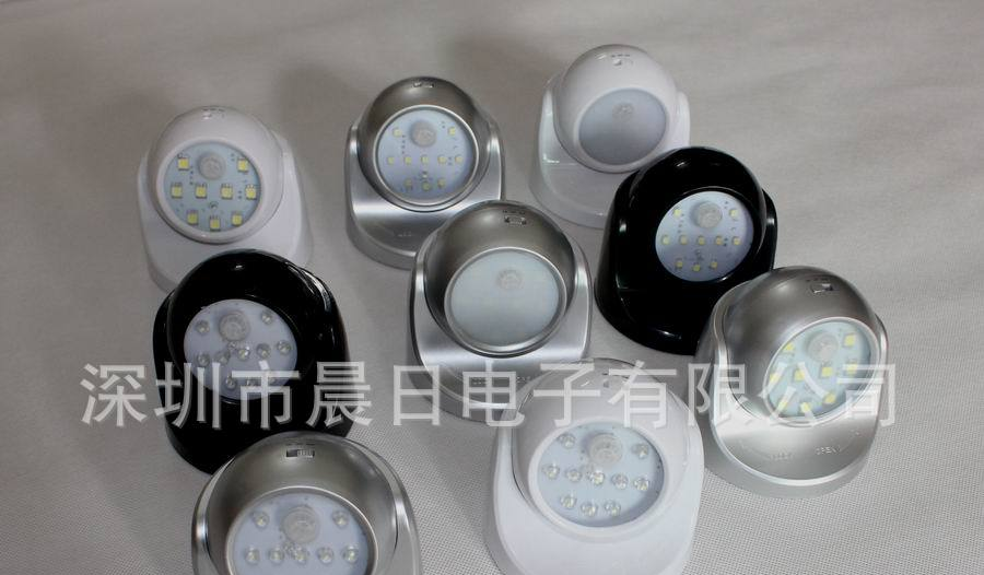 供应监控型人体感应灯/干电池红外感应灯LED小夜灯可旋转感应灯