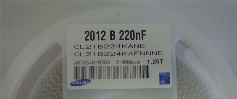 供应三星贴片电容,原装电容 0805 225K CL21B225KPNC