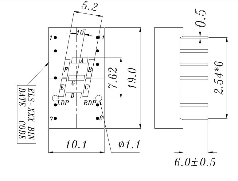 供应亿光轻薄数码管ELS-321USOWA/S530-A3橙色灯