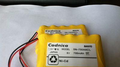 供应Cadnica sanyo 5N-700AACL 6V 700MAH锂电池