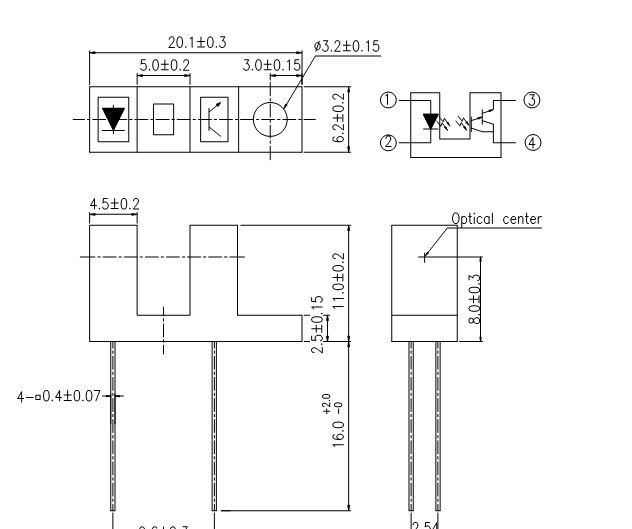 供应亿光传感器尺寸20.1x6.2x11MM ITR9813，价格优惠，欢迎电来订购