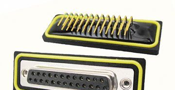 供应Waterproof D-SUB 25P female 90 dip 防水连接器