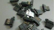 usb插座　单胶芯端子贴片180度　AF沉板　带定位柱电源专用