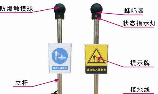 供应人体静电消除器，触摸式人体静电释放报警器