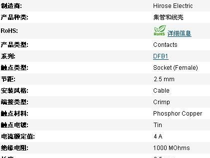 供应DF1B-2022SCF,HRS端子连接器
