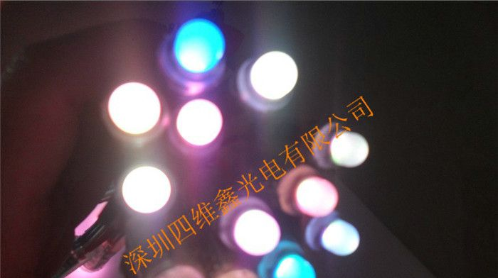 供应全彩LED外露灯串 F8冲孔字外露灯串 全彩12MM灯串