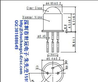 供应高灵敏度3个脚金属封装光敏接收三极管BPV77NB