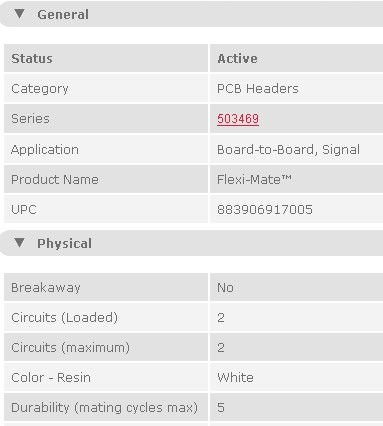 供应503469-0200,MOLEX连接器,pcb插座头