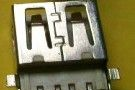 USB接口 AF沉板贴片母座 过24h盐雾 铁壳LCP料