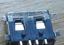 USB接口 AF短体10.0 E字胶芯四脚全贴片带固定柱平口