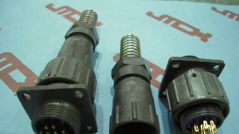 供应航空插头 法兰插座 连接器 电缆连接器FQ18-12T/12ZP 开孔18mm