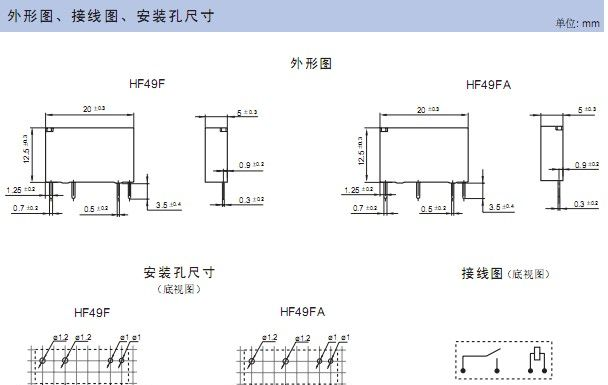 供应宏发继电器JZC-49F-012-1H1 12V线圈HF49F 替换PA1a