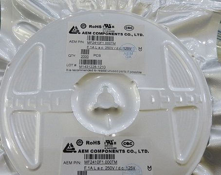 MF2410F1.000TM AEM 2410 1A 250V 一次性贴片保险丝