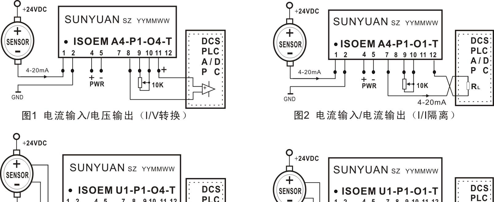 供应顺源ISOEN U(A)-P-O-T磁电隔离放大器|零点调节、增益|隔离放大器|变送器