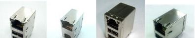 供应RJ45+USB2.0 Mag-Intgrated connector