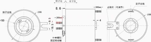 供应过孔式导电滑环 旋转门滑环 高速旋转滑环