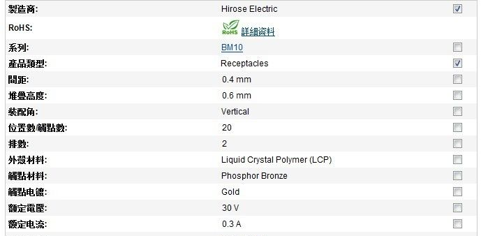 供应HIROSE(HRS)连接器BM10NB(0.6)-20DS-0.4V