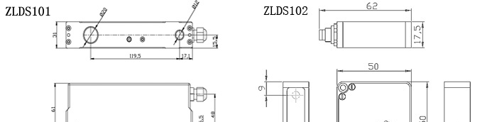 供应激光位移传感器  ZLDS10X可定制激光位移传感器