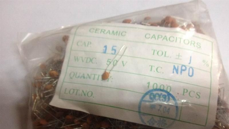 供应厂家直销 瓷片电容 50V NPO 10% 15PF 15P 1K/包