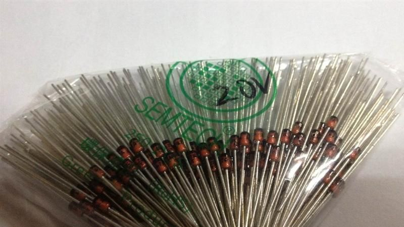 供应BZX55C20 稳压二极管 20V/0.5W DO-35 插件式 散装