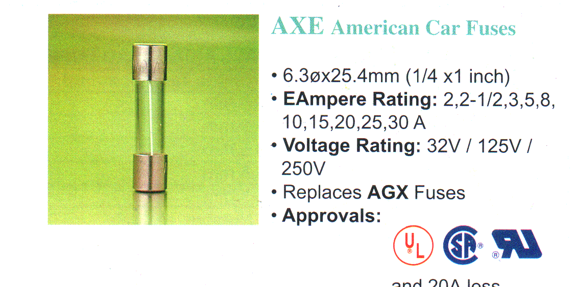 供应美规AXE汽车保险丝