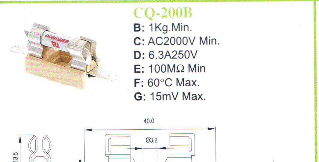 供应CQ-200B线路板保险丝座