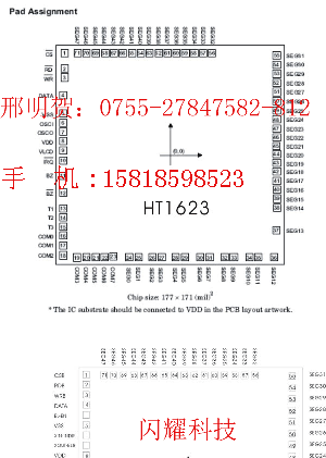 供应LCD驱动IC FL604取代HT1623