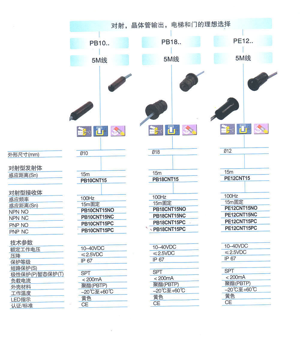 光电传感器 PE12CNT15..